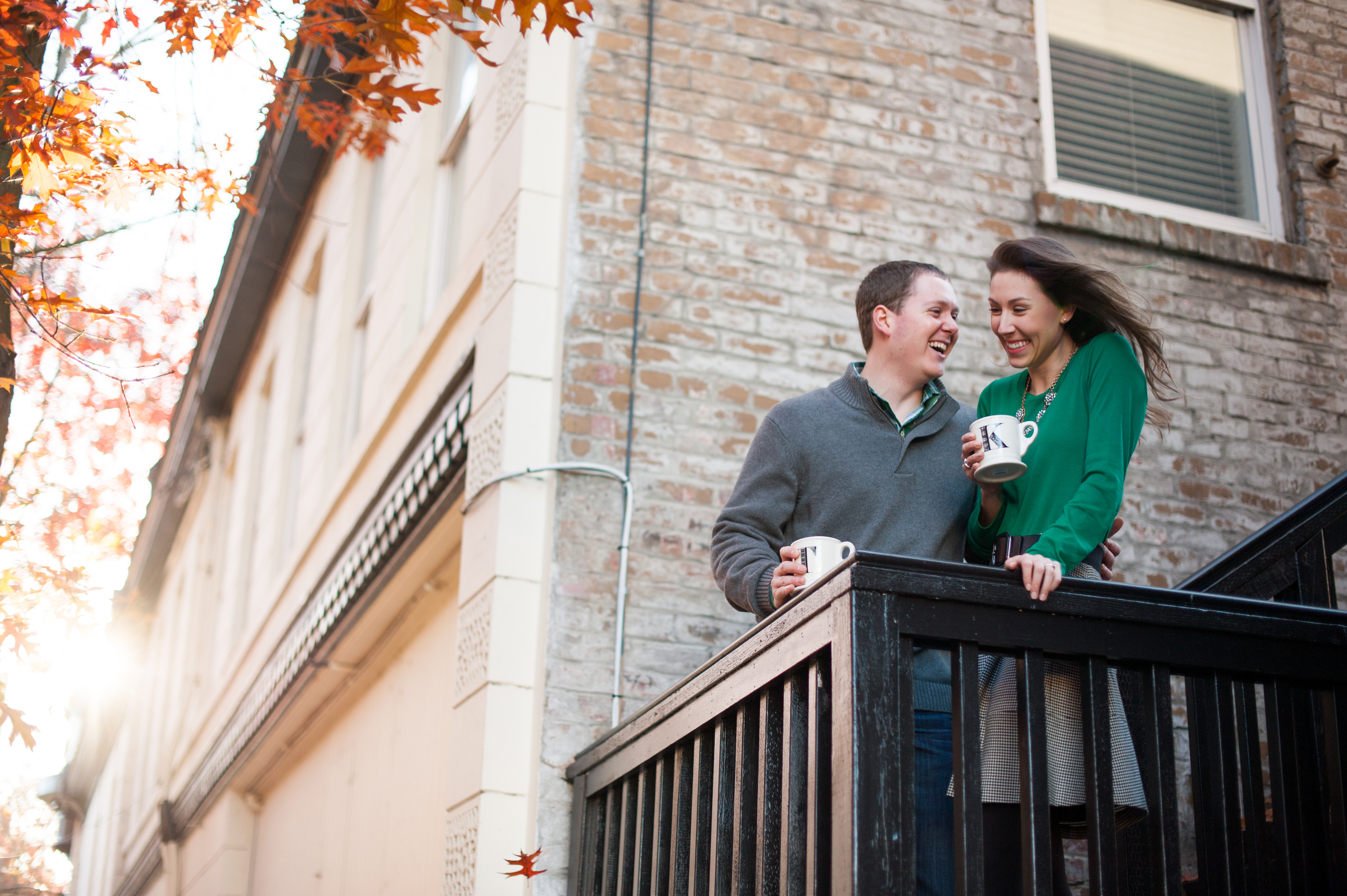 ballard fall engagement photography