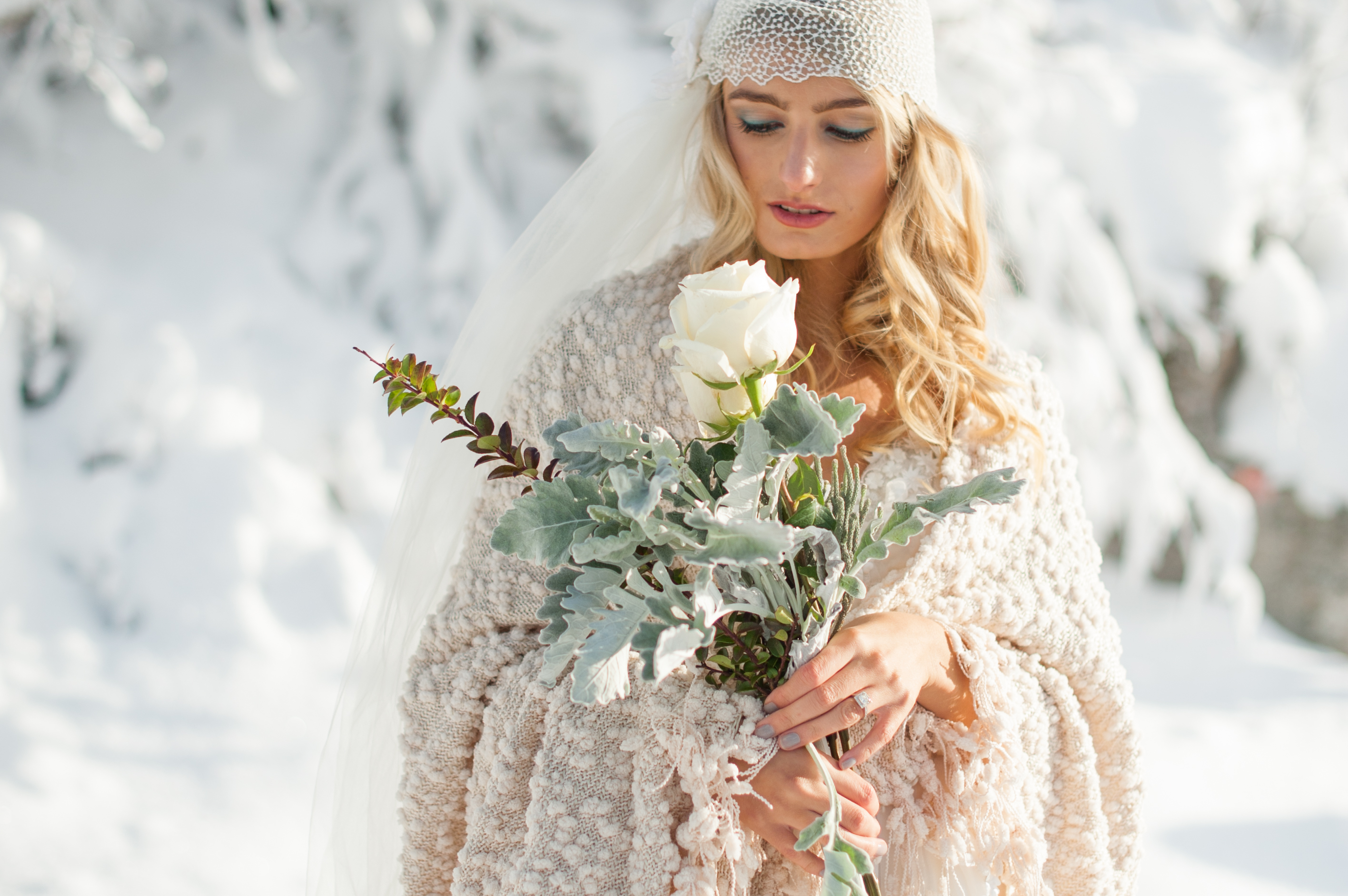 washington winter snow wedding