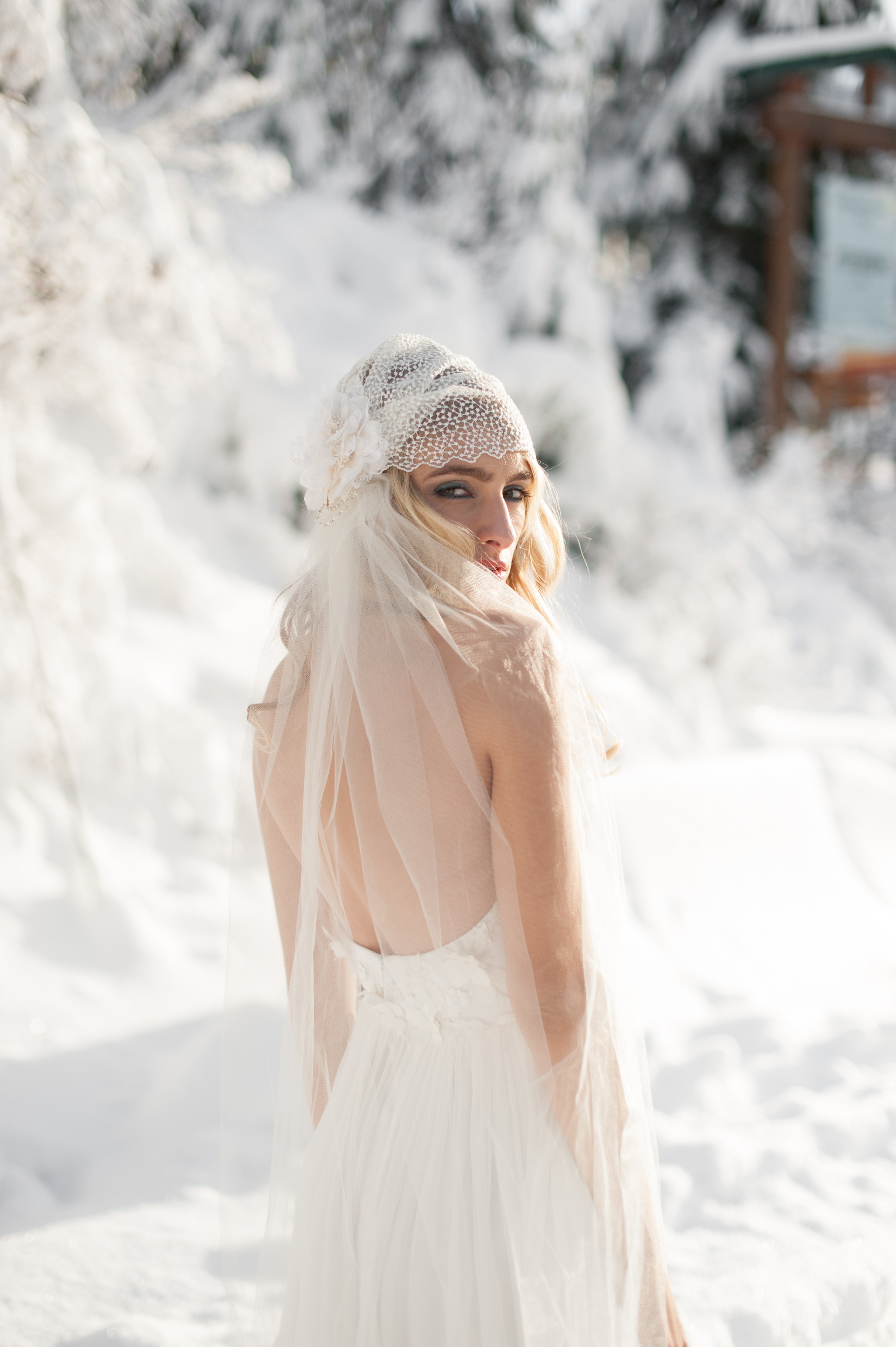 winter snow bride