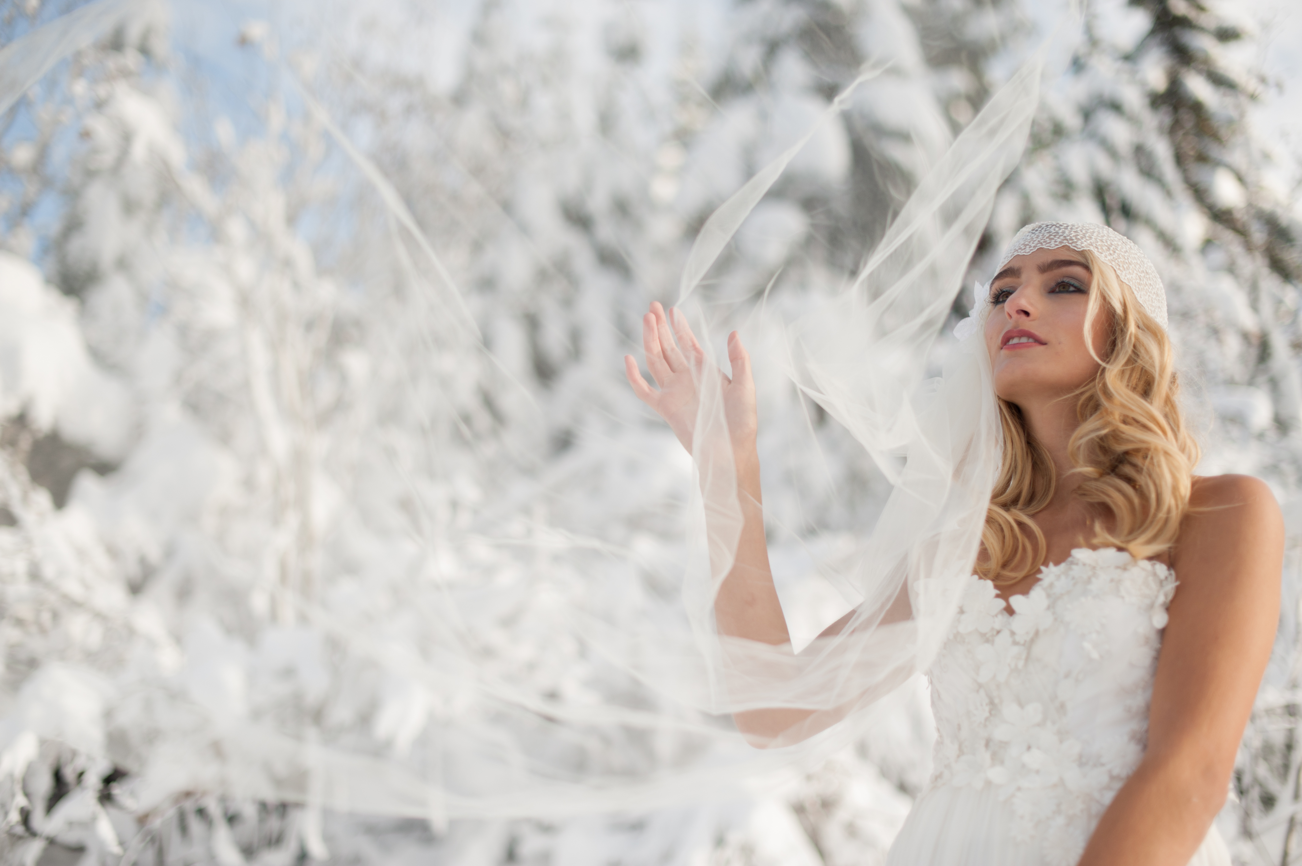 winter snow wedding