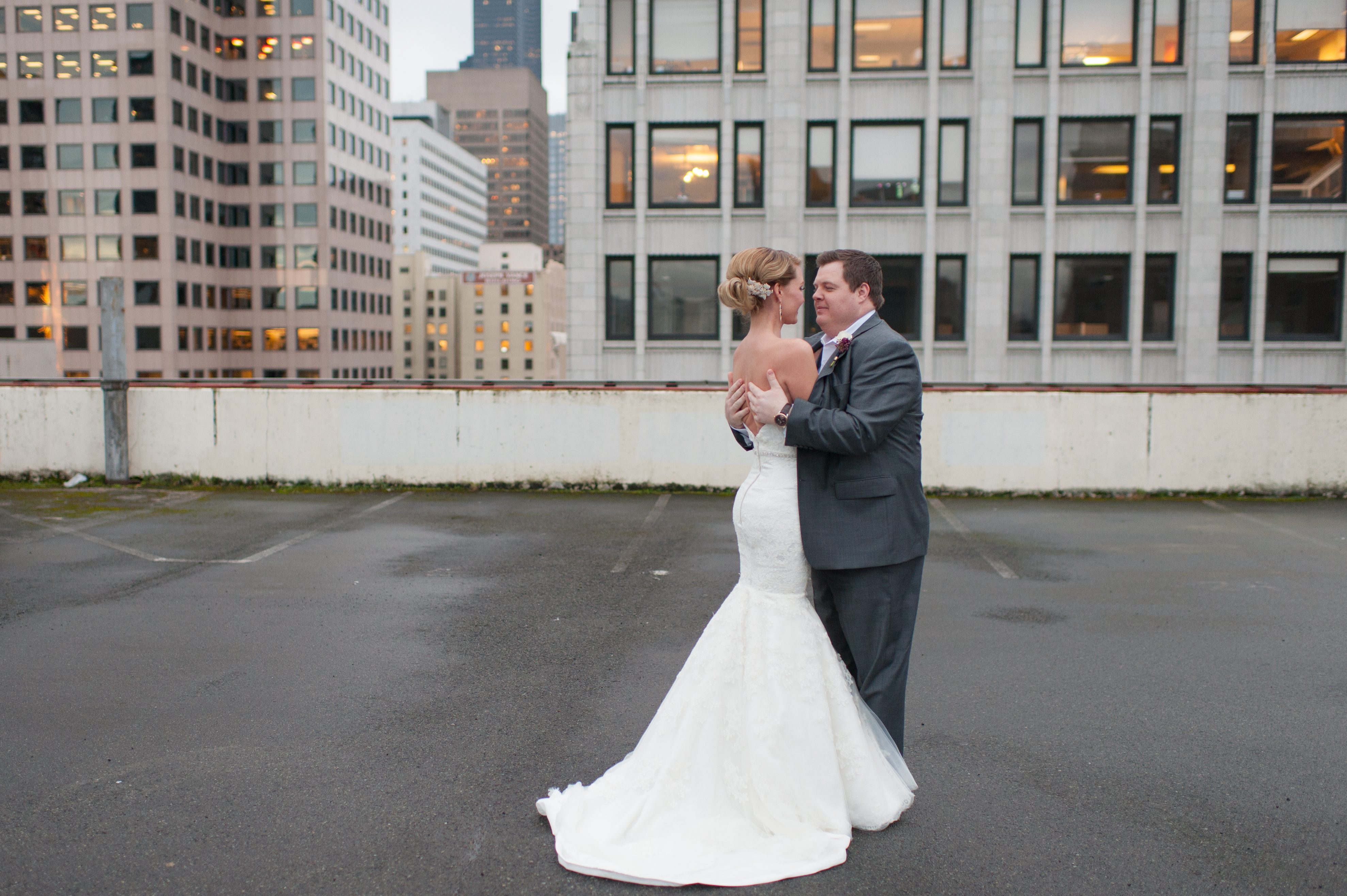 seattle rooftop wedding photography