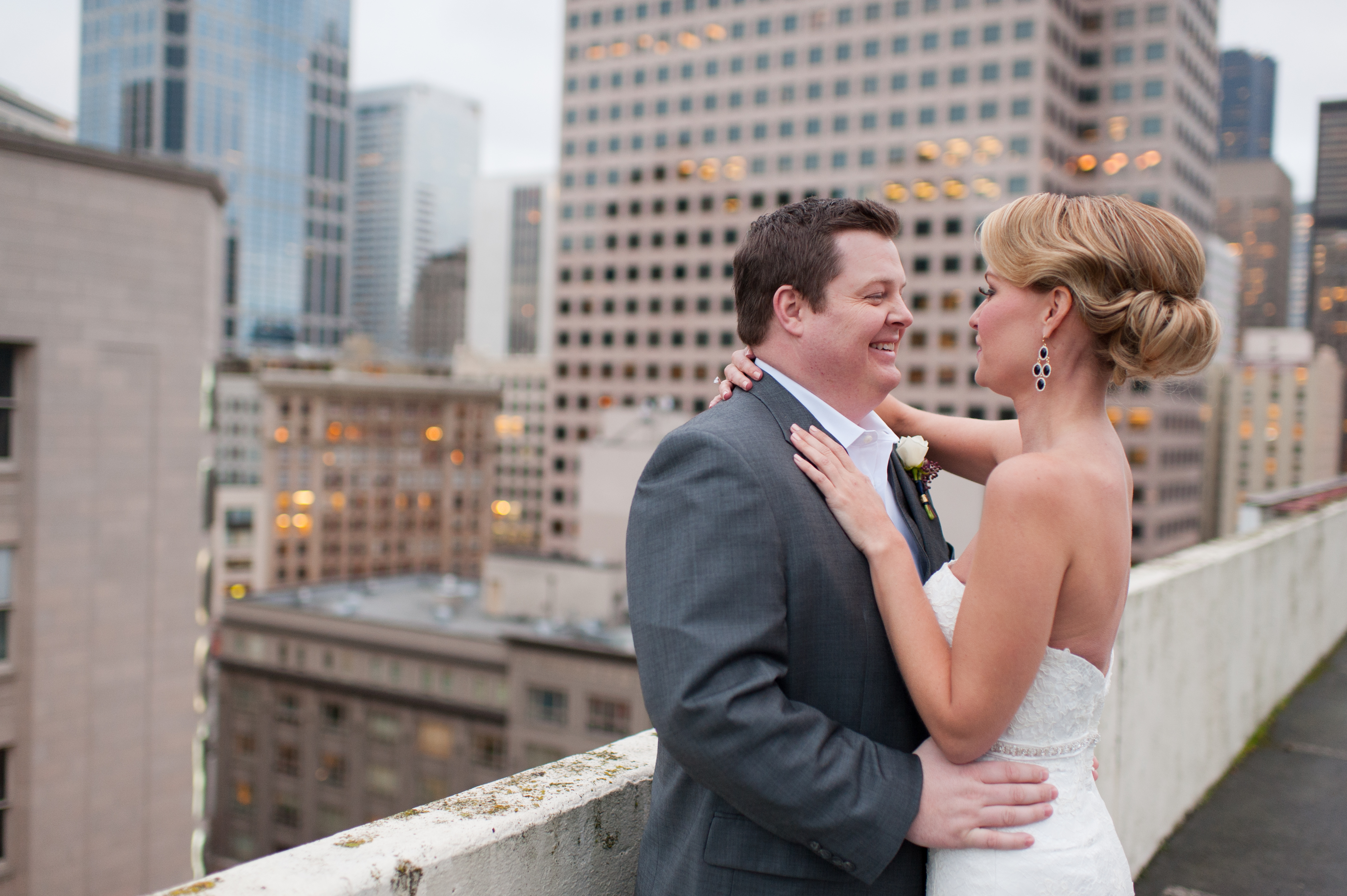 seattle rooftop wedding photography