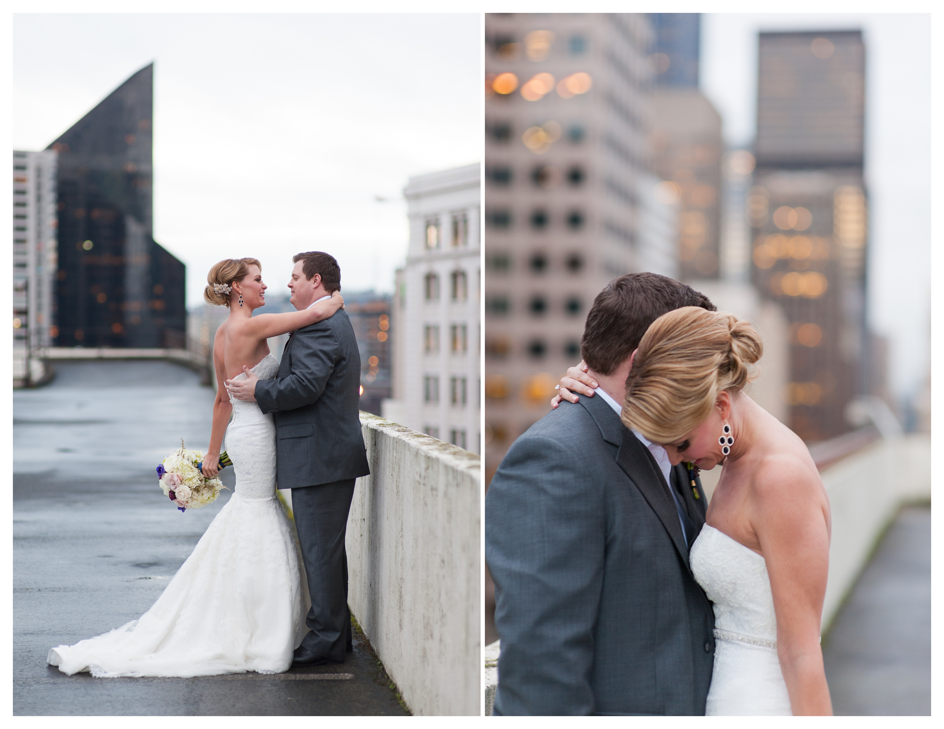 seattle rooftop wedding photography