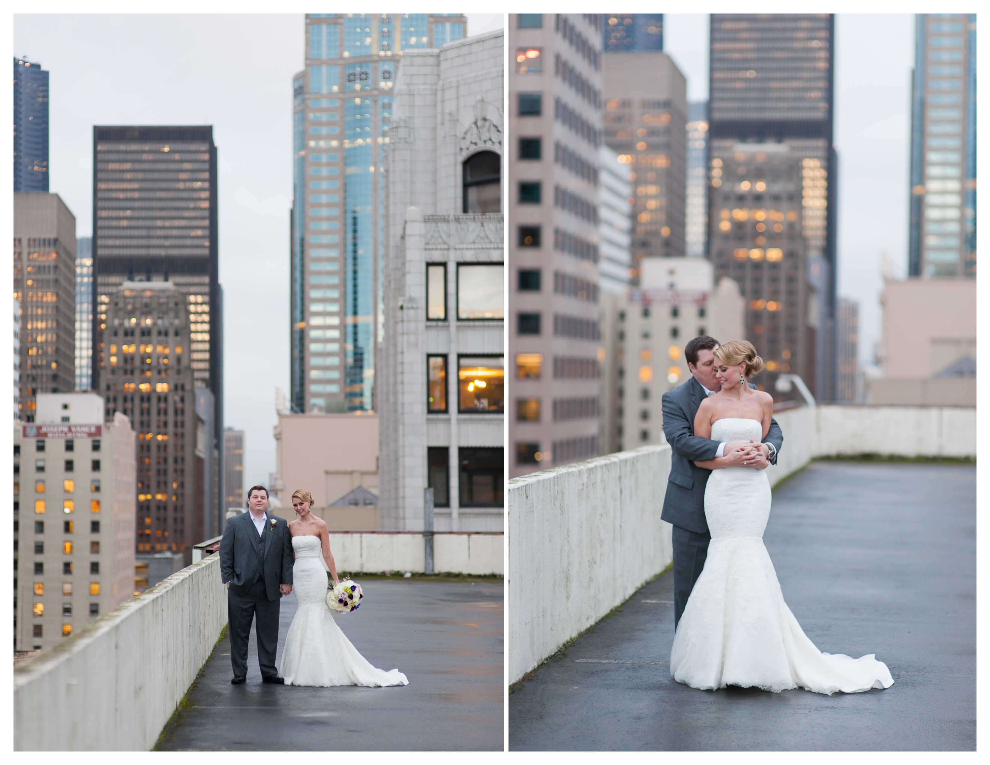 seattle rooftop wedding photography