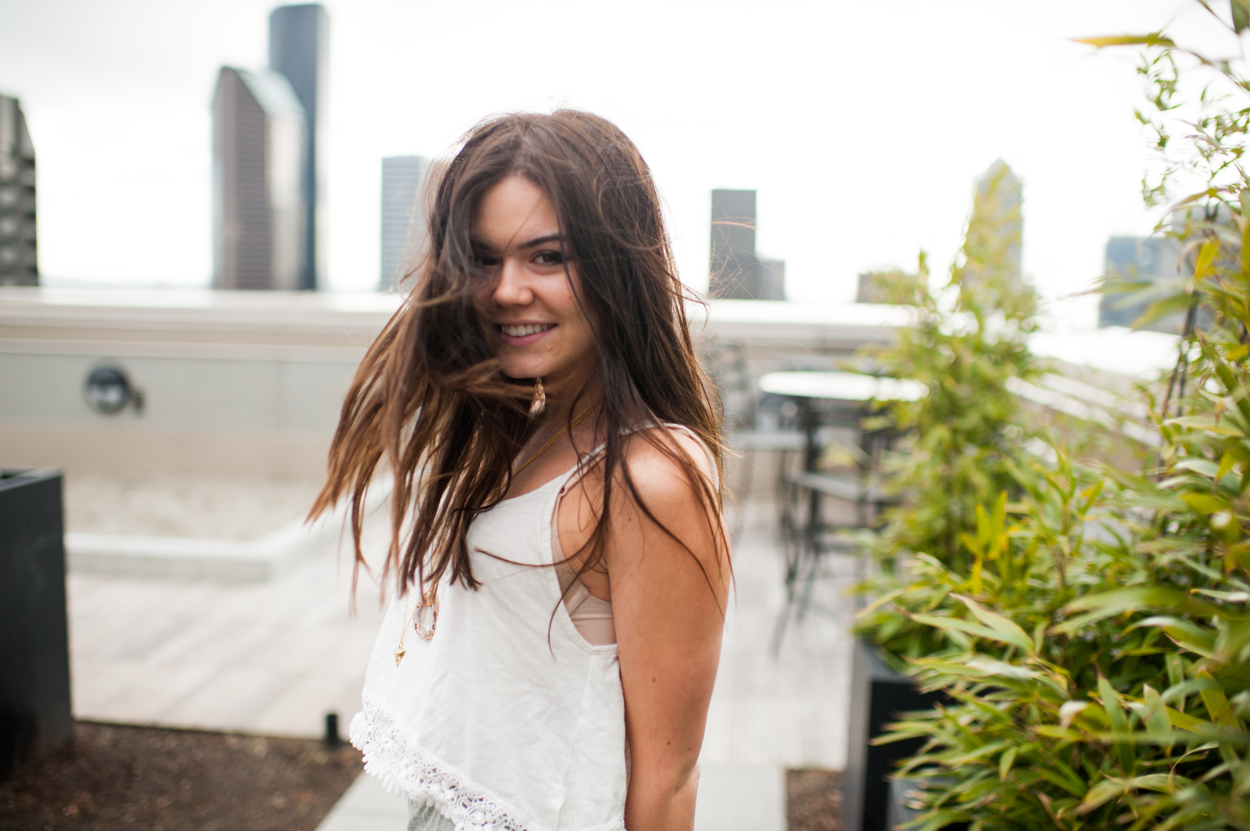 model seattle rooftop city fashion photography