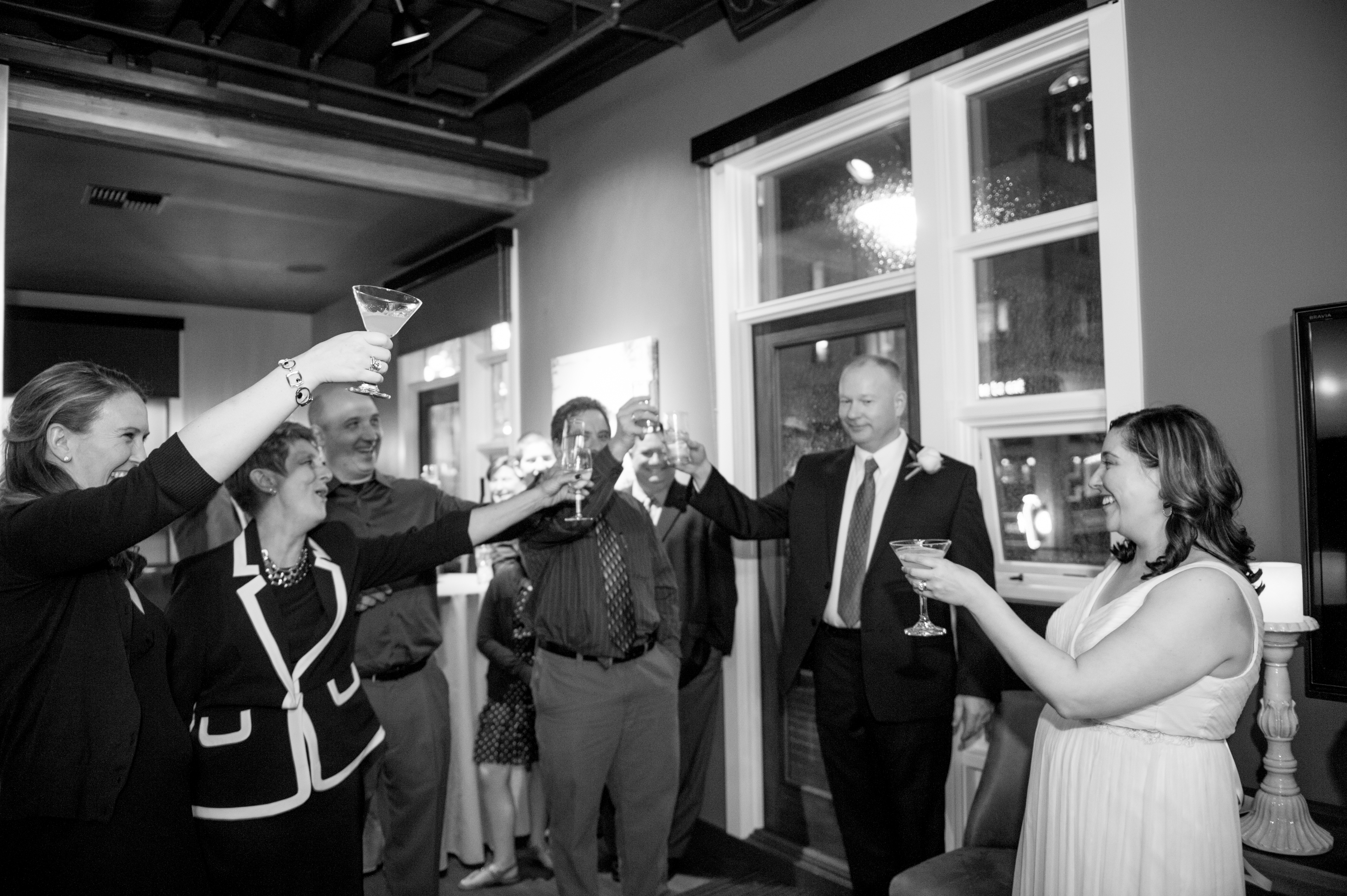 classic black and white seattle wedding photography