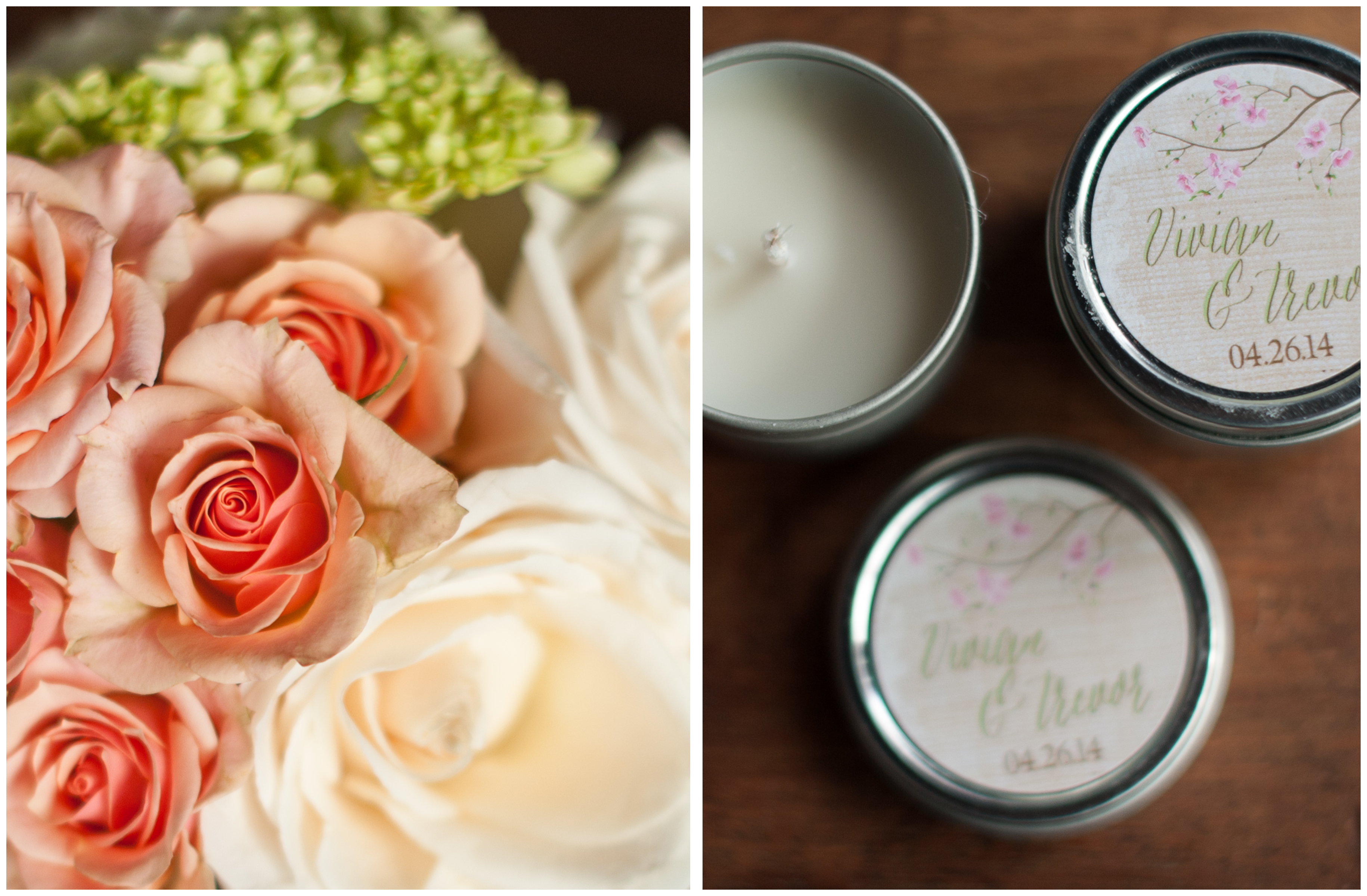 personalized candle wedding favors