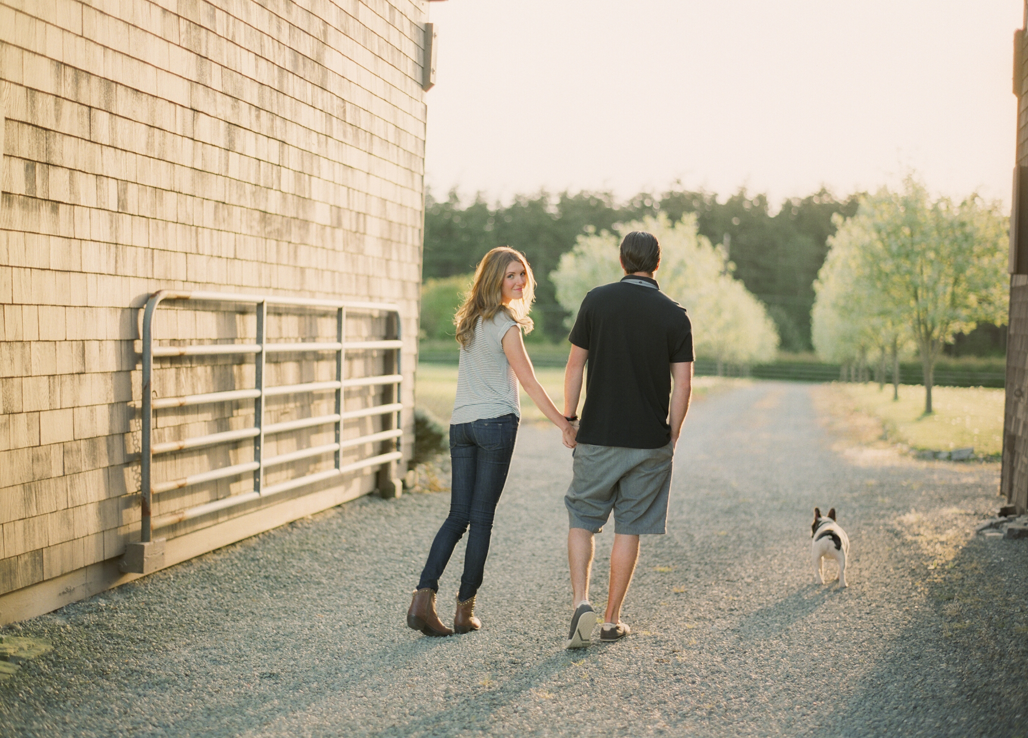 whidbey island engagement pictures film french bulldog