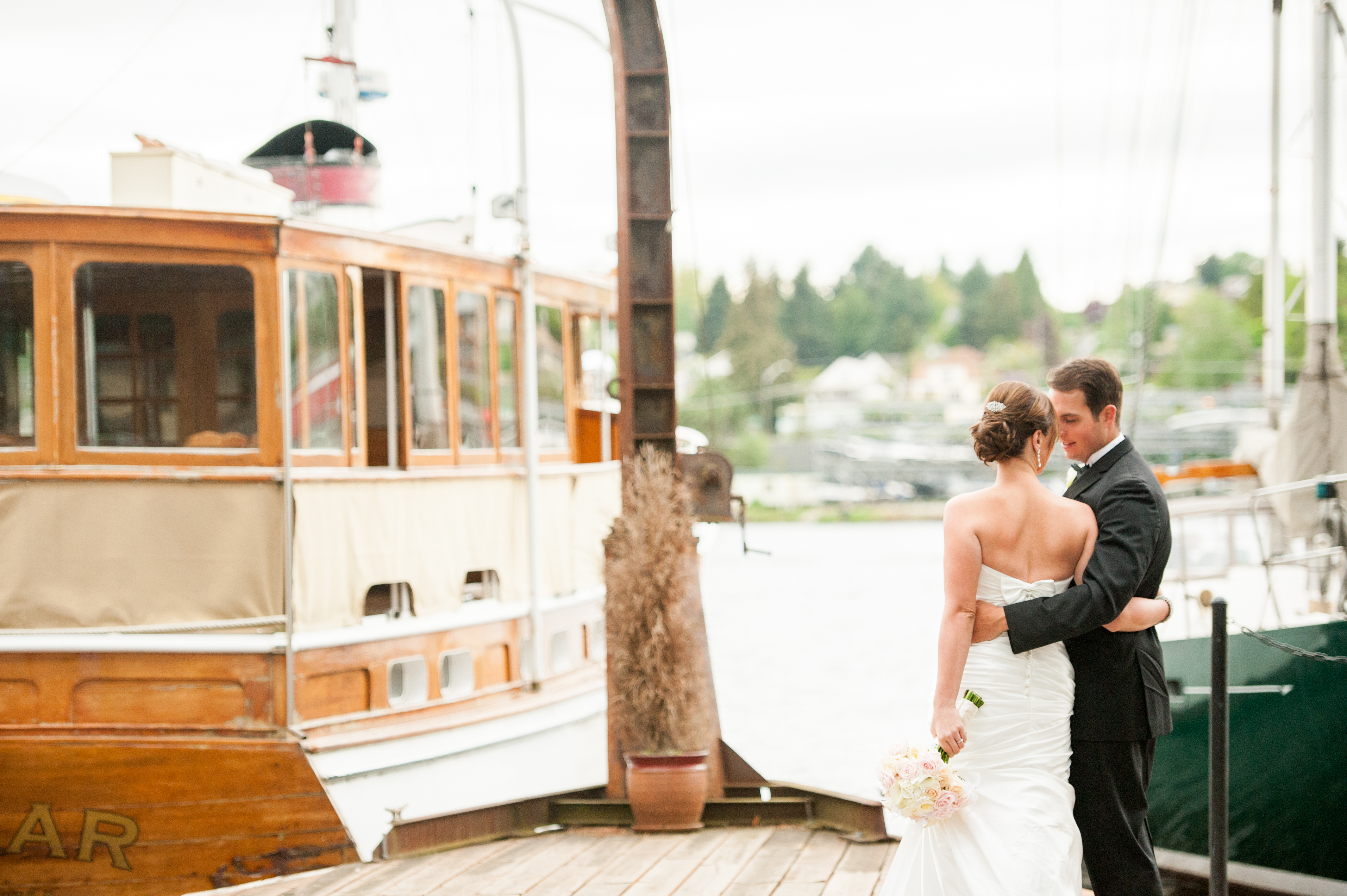 Lake union cafe wedding