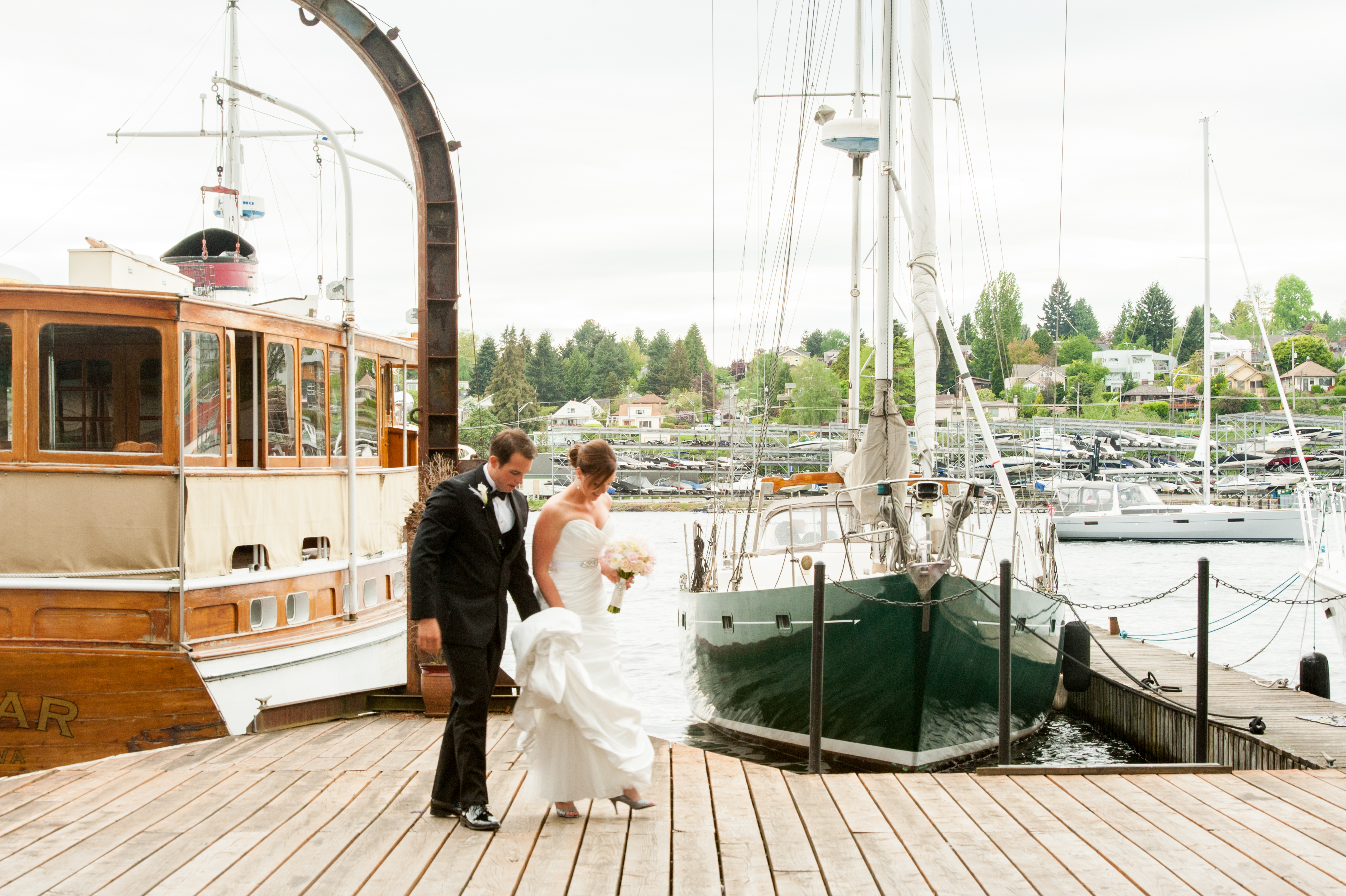 Lake union cafe wedding