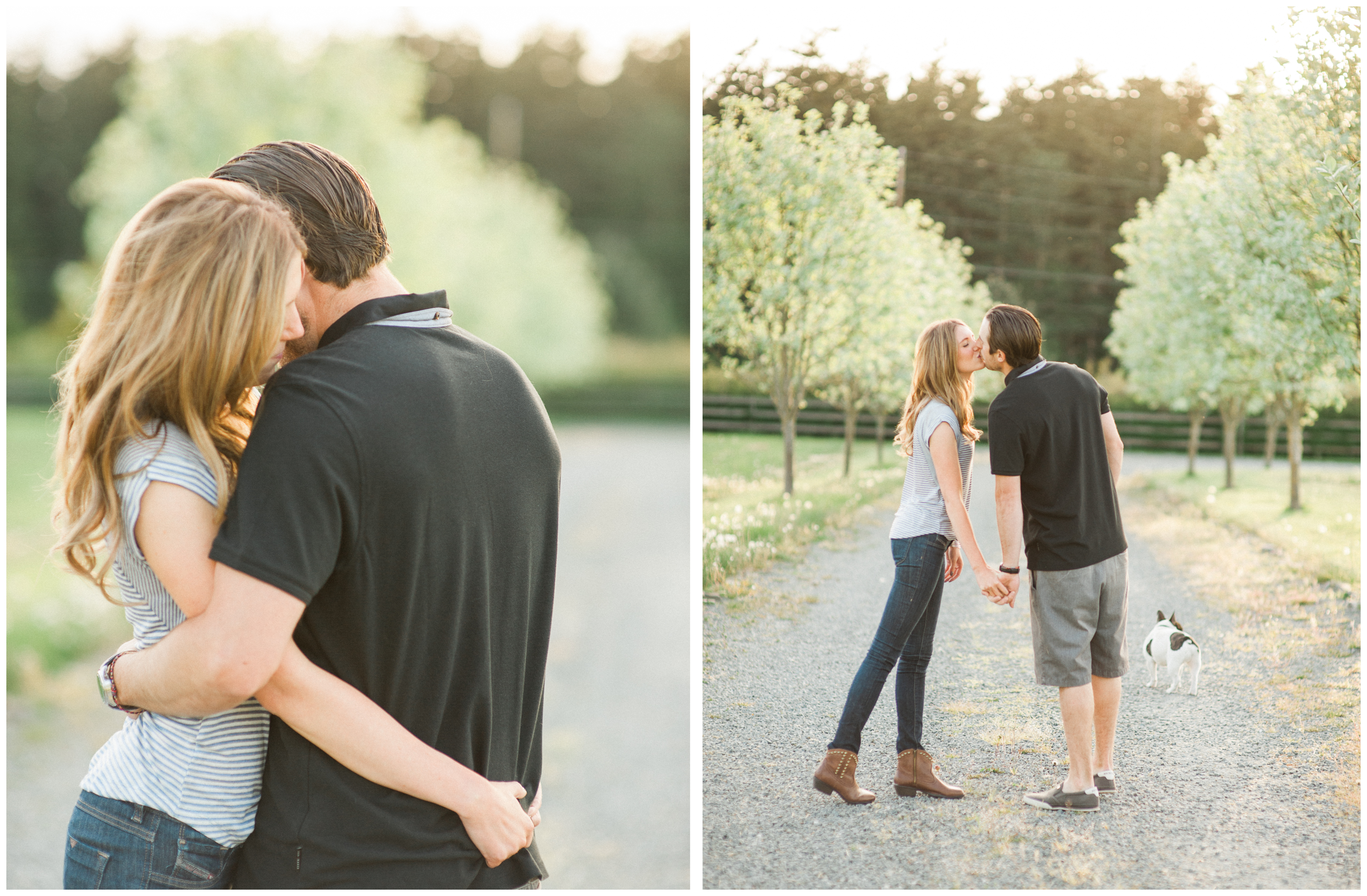 whidbey island engagement photography film french bulldog