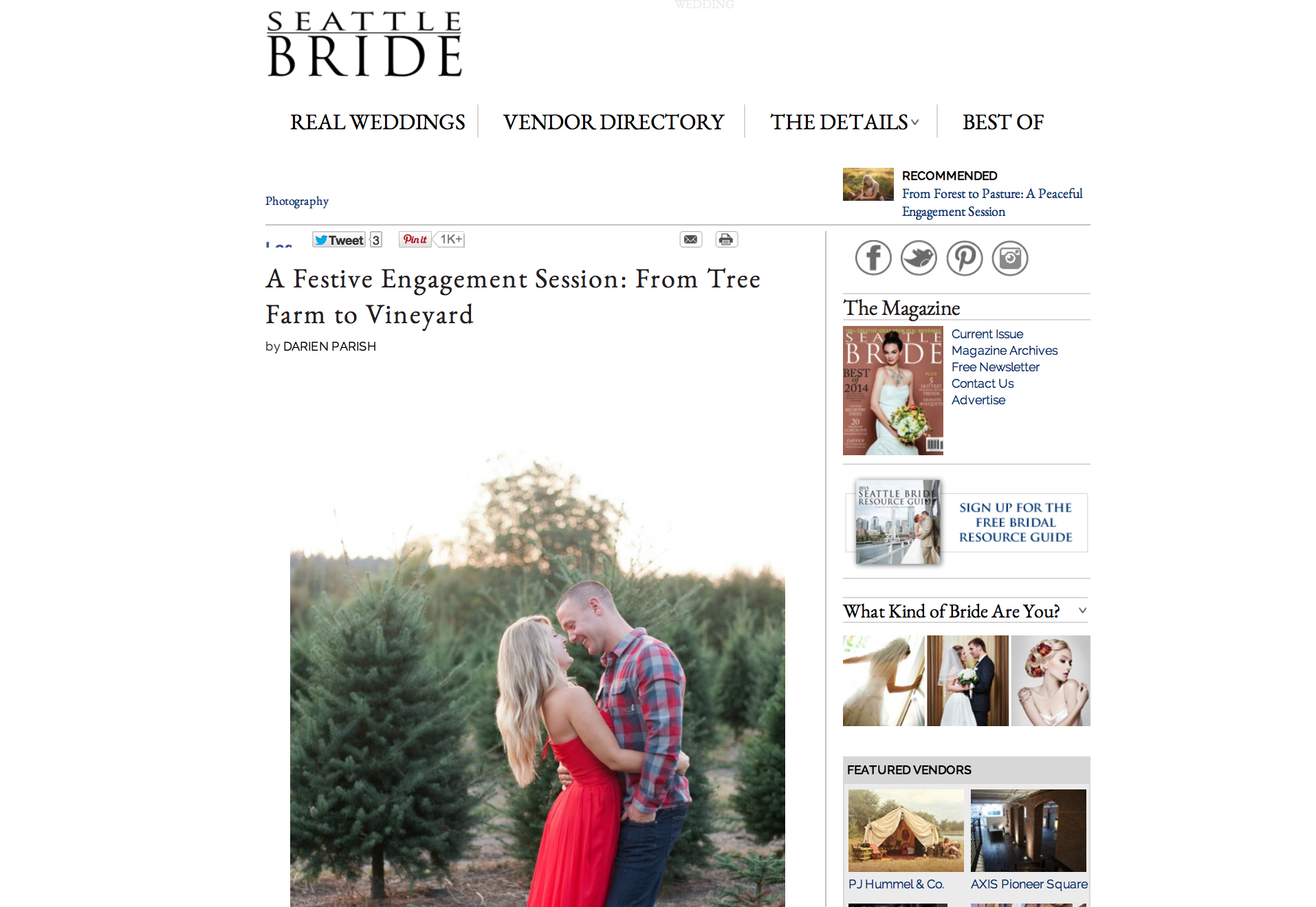 seattle bride magazine winery engagement session woodinville