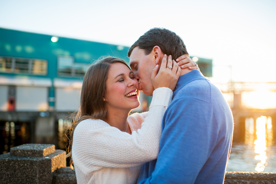 Seattle waterfront engagement session