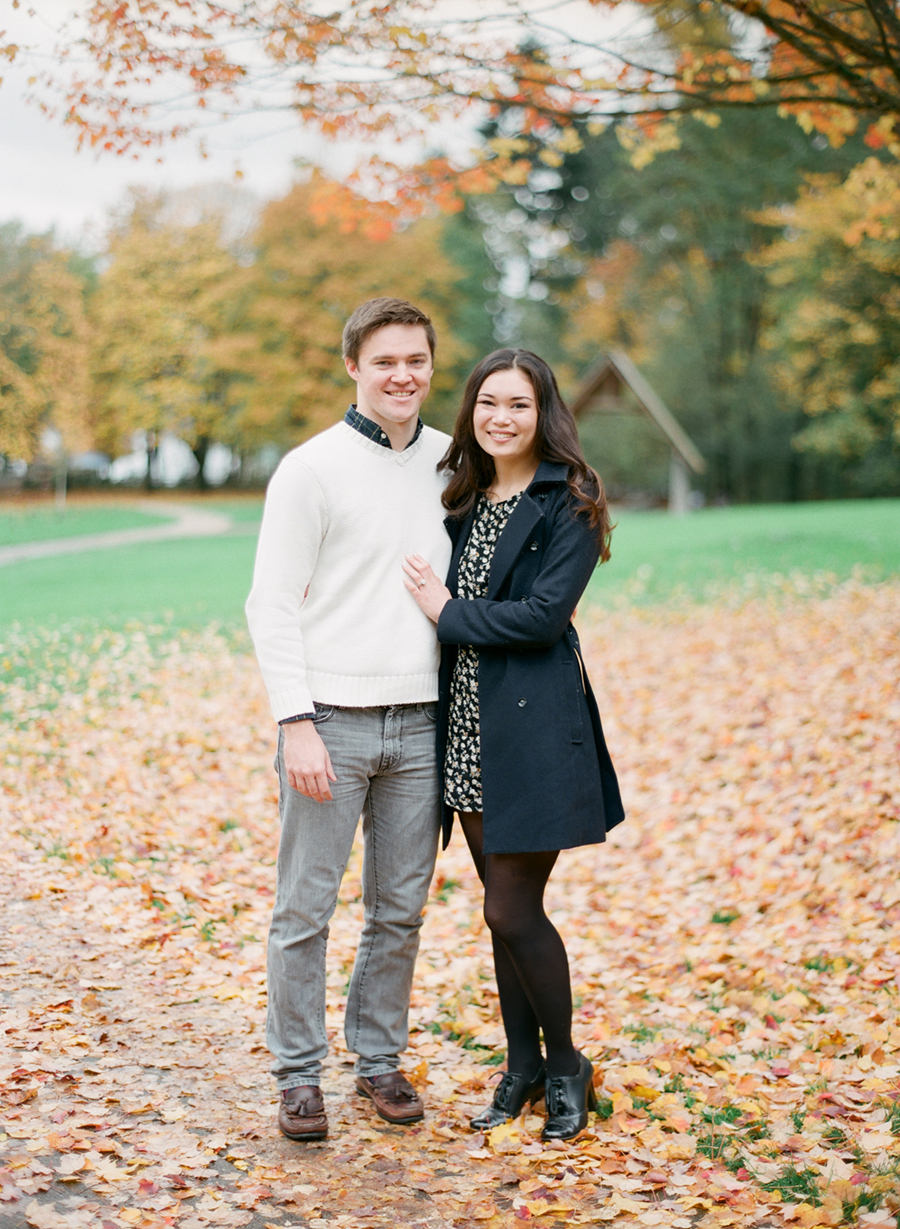 seattle film wedding photographer fuji 400h contax fall foliage