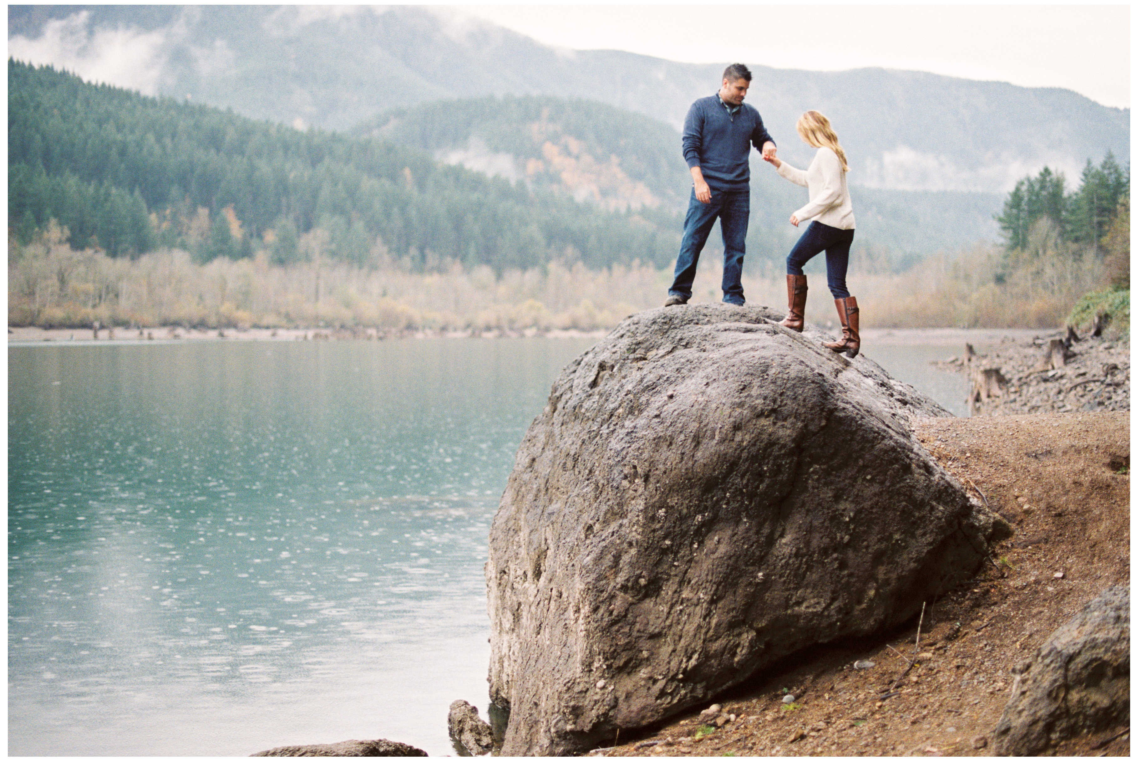 rattlesnake lake engagement session film 