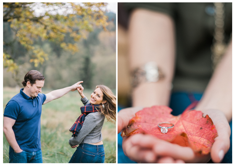 snoqualmie wa foliage engagement photos