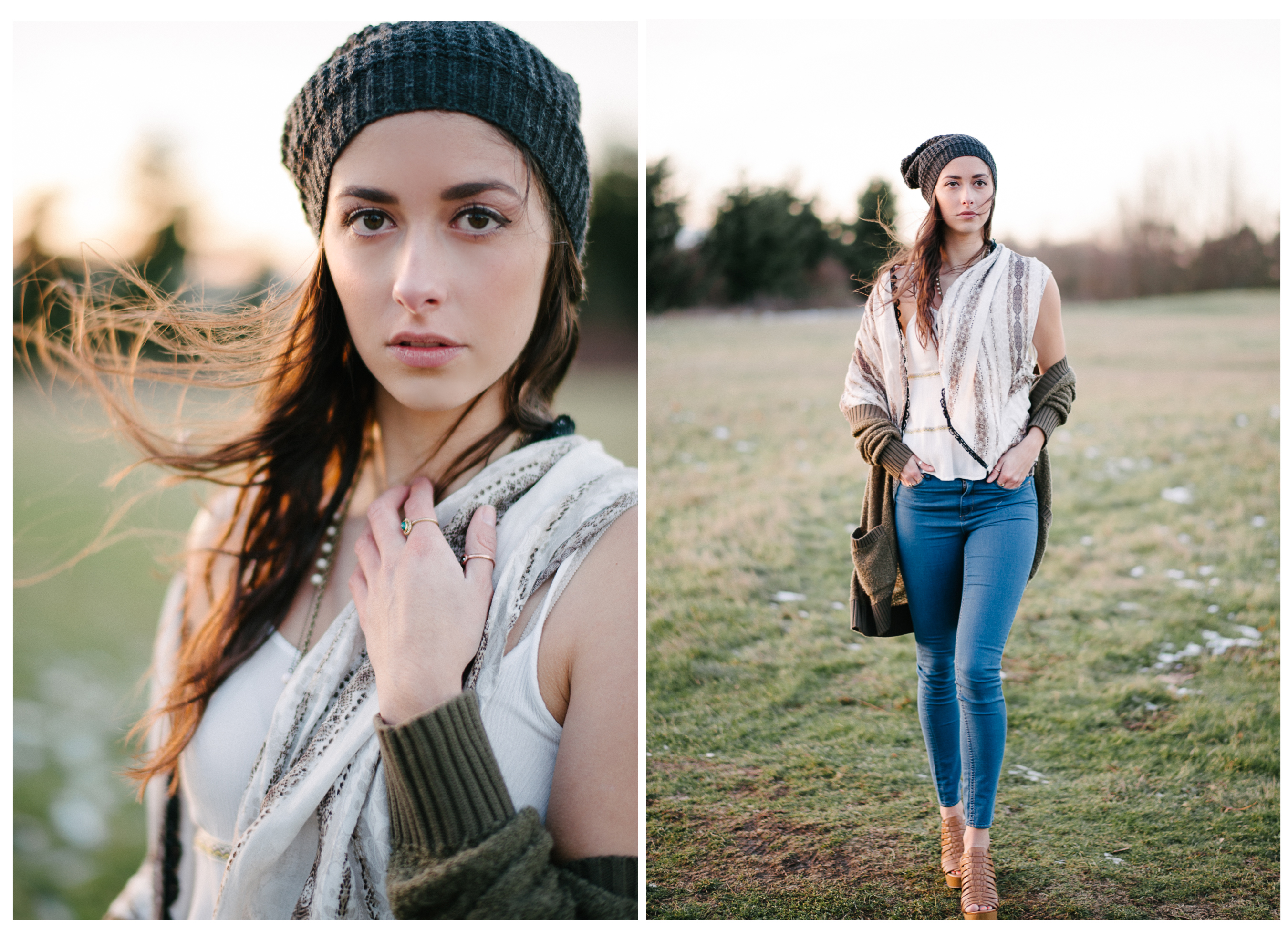 bohemian fashion editorial seattle discovery park photography