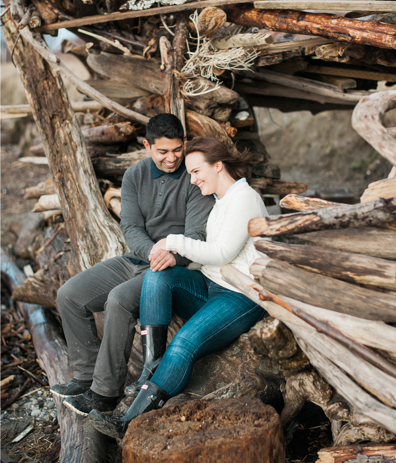 discovery park dog engagement photos