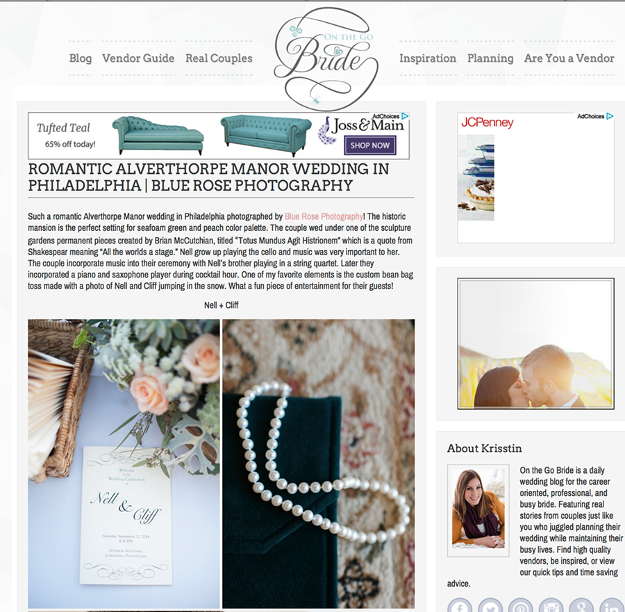 published wedding on the go bride