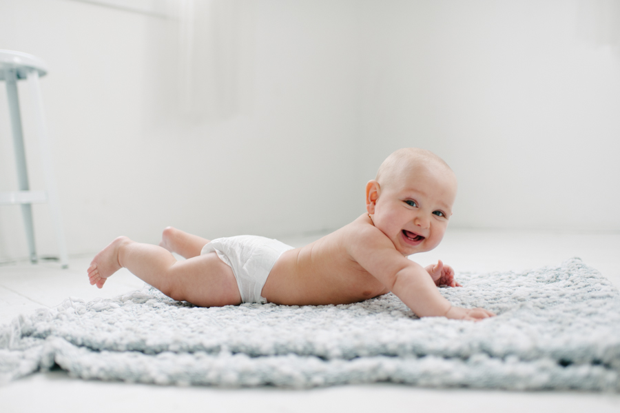 seattle studio baby portraits 6 months