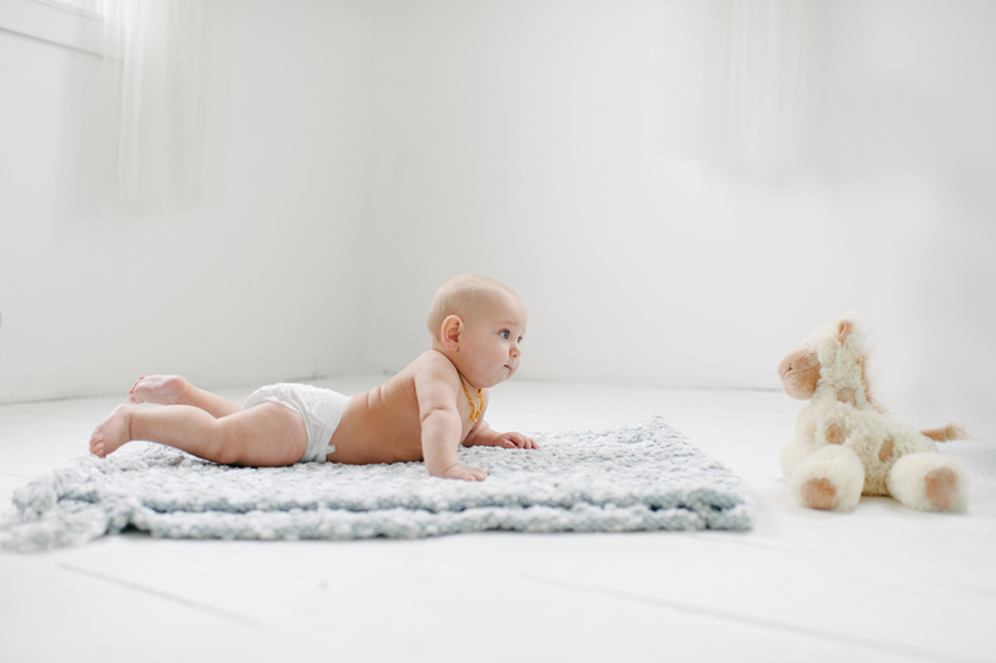 seattle studio baby portraits 6 months