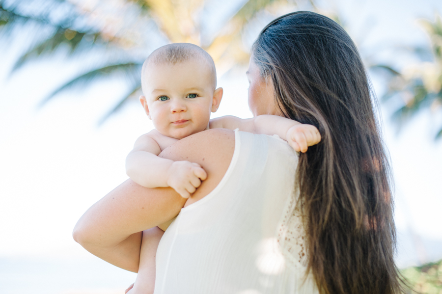 maui family photography 6 months beach baby