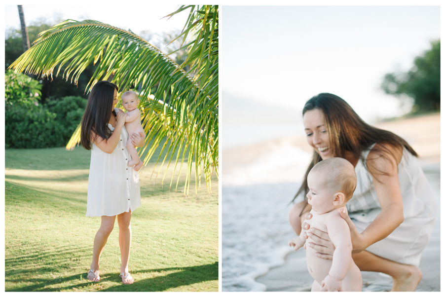 maui family photography 6 months beach baby