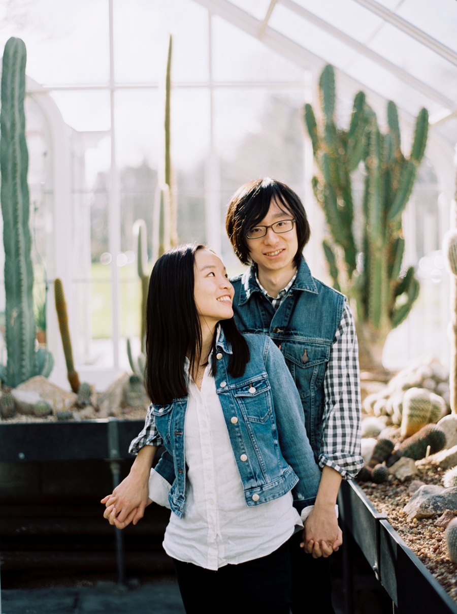 seattle fine art film engagement volunteer park conservatory fuji 400h