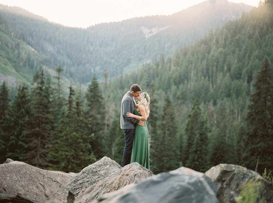 seattle fine art film engagement photographer mountains snoqualmie