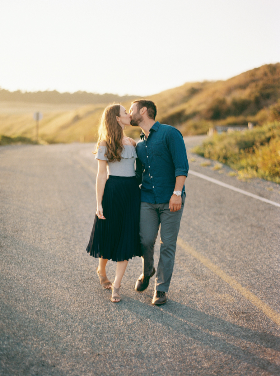 ebey's landing whidbey island engagement photos film portra 160