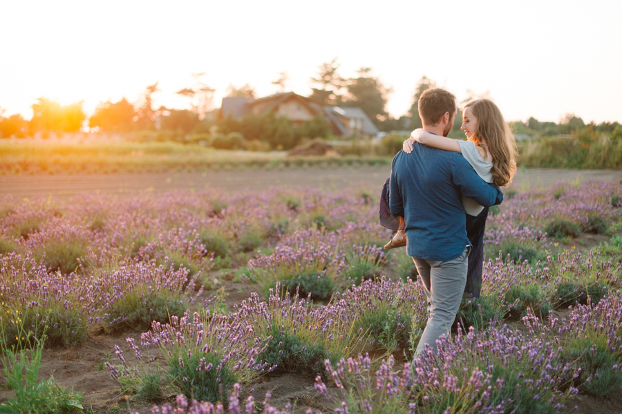 lavender wind farm Coupeville wa engagement photos