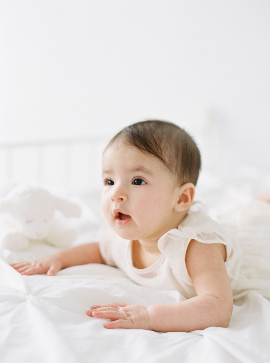 Seattle Baby Photography on film in a natural light studio