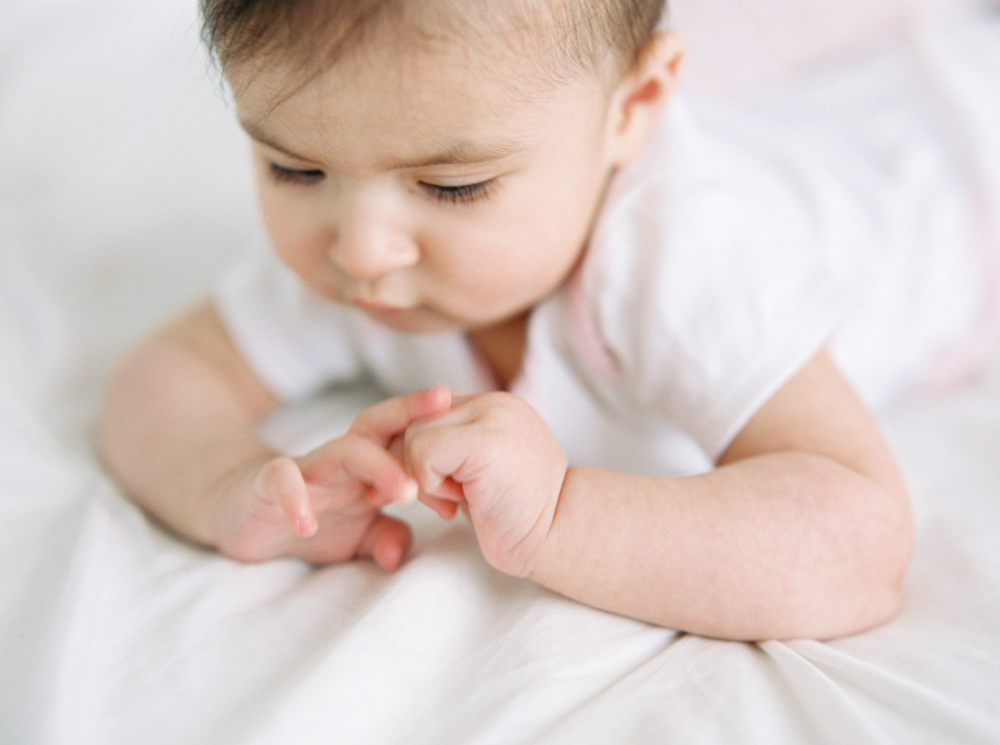 Seattle Baby Photography on film in a natural light studio