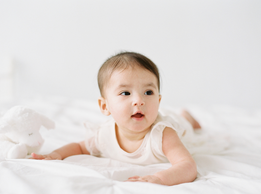 Seattle Baby Photography on film in a natural light studio