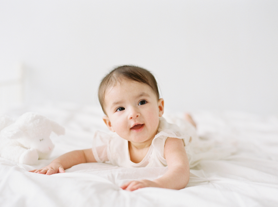 Seattle Baby Photography on film in a natural light studio