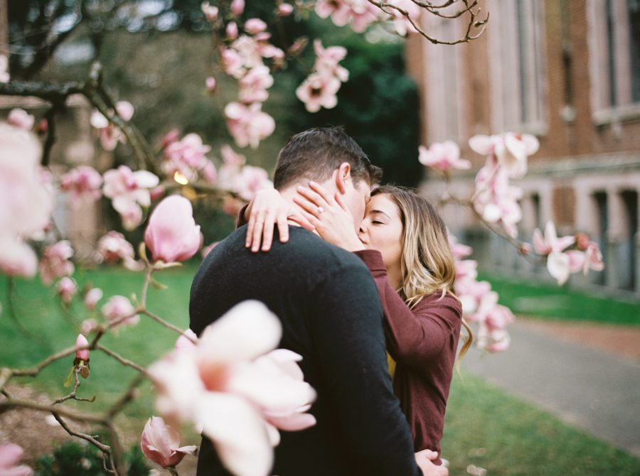 spring engagement photo film