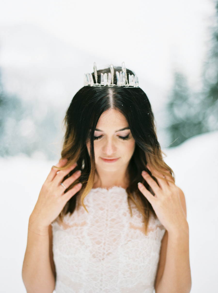 Snow Wedding elopement PNW on film