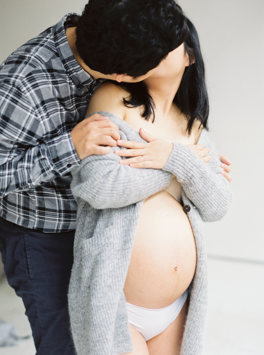 Seattle Film Maternity Photos Indoors