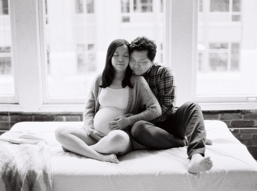 Seattle Film Maternity Photos Indoors