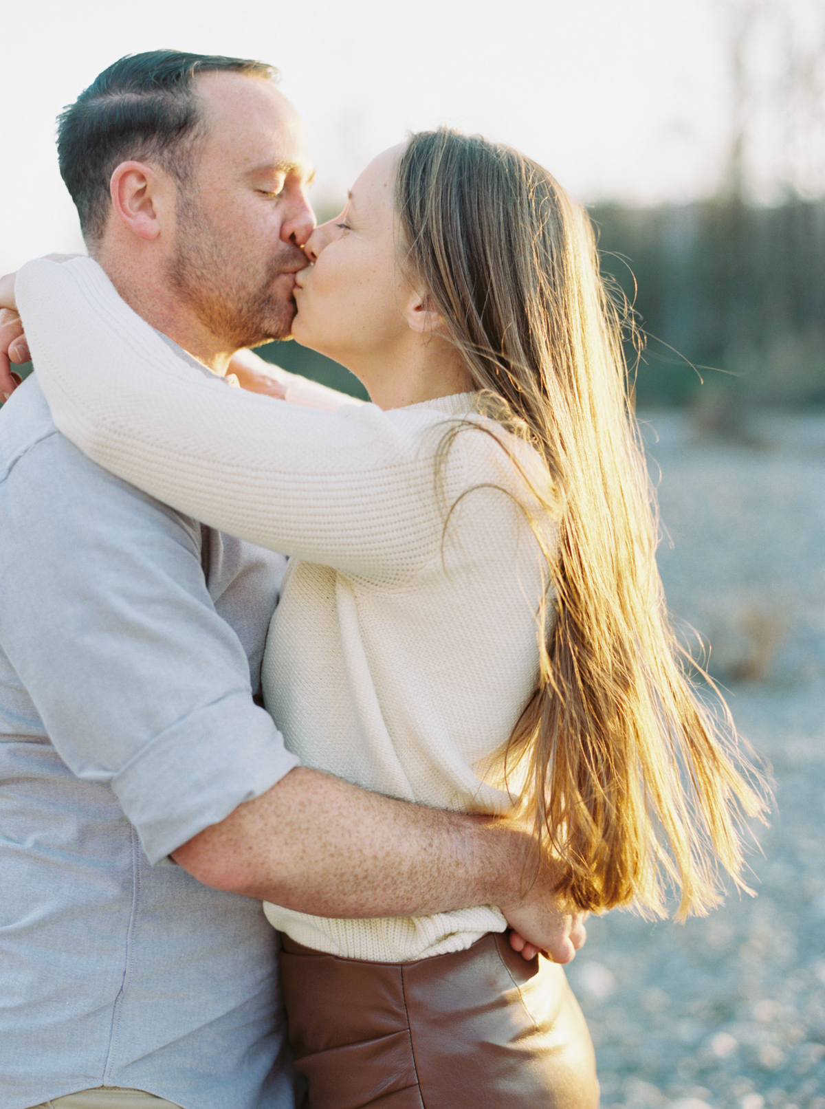 North Bend Engagement Photos at river