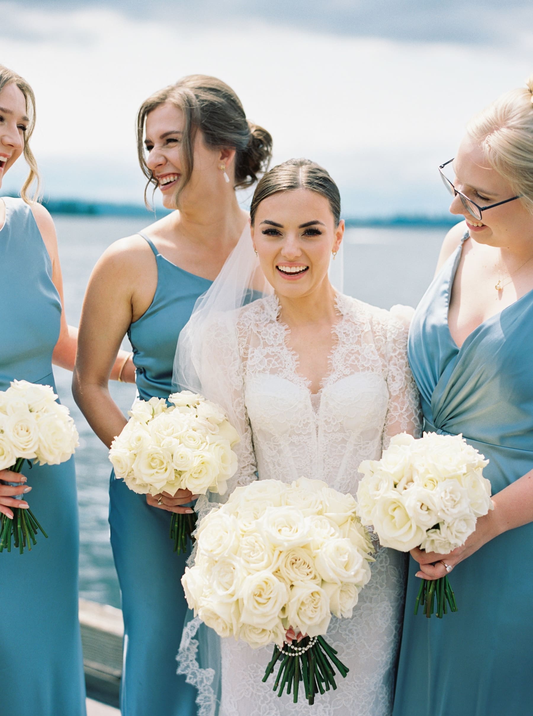 Bride and bridesmaids at Woodmark Hotel Wedding Photography